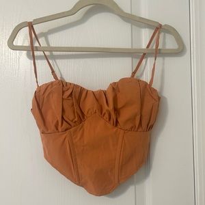 Orange prettylittlething corset. NWT SIZE 4
